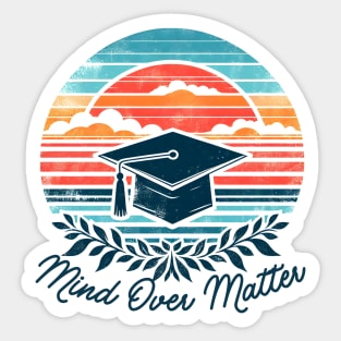 Vintage sunset graduation Sticker